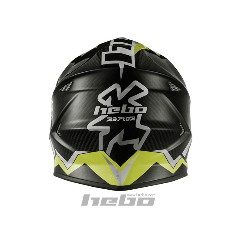 Trial-Enduro.shop Hebo Raptor Enduro / MX  Carbon Helm Schwarz Gelb 