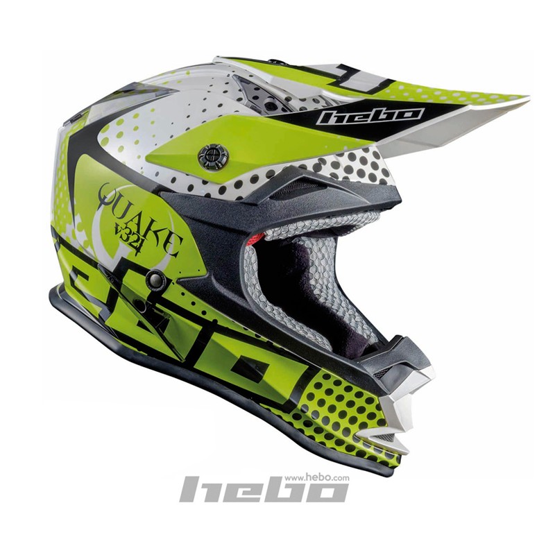 Hebo Kinder Enduro Helm Junior Quake Grün