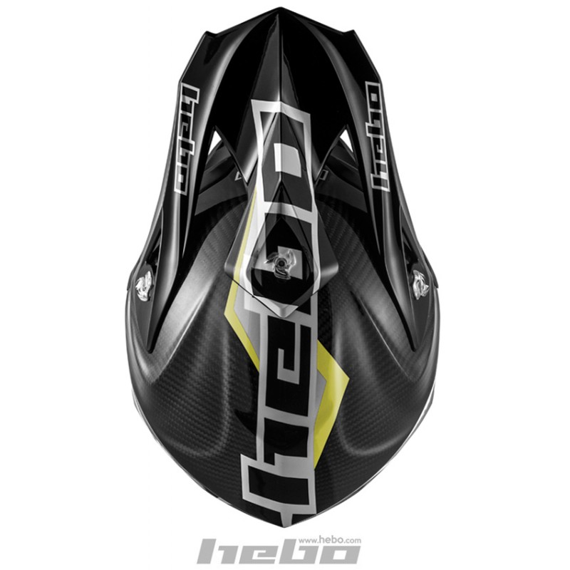 Trial-Enduro.shop Hebo Raptor Enduro / MX  Carbon Helm Schwarz Gelb 
