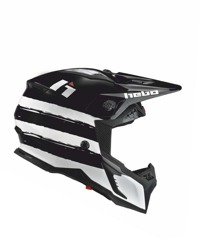 Trial Enduro Shop Hebo Fiberglas Helm schwarz-weiß HC0536N