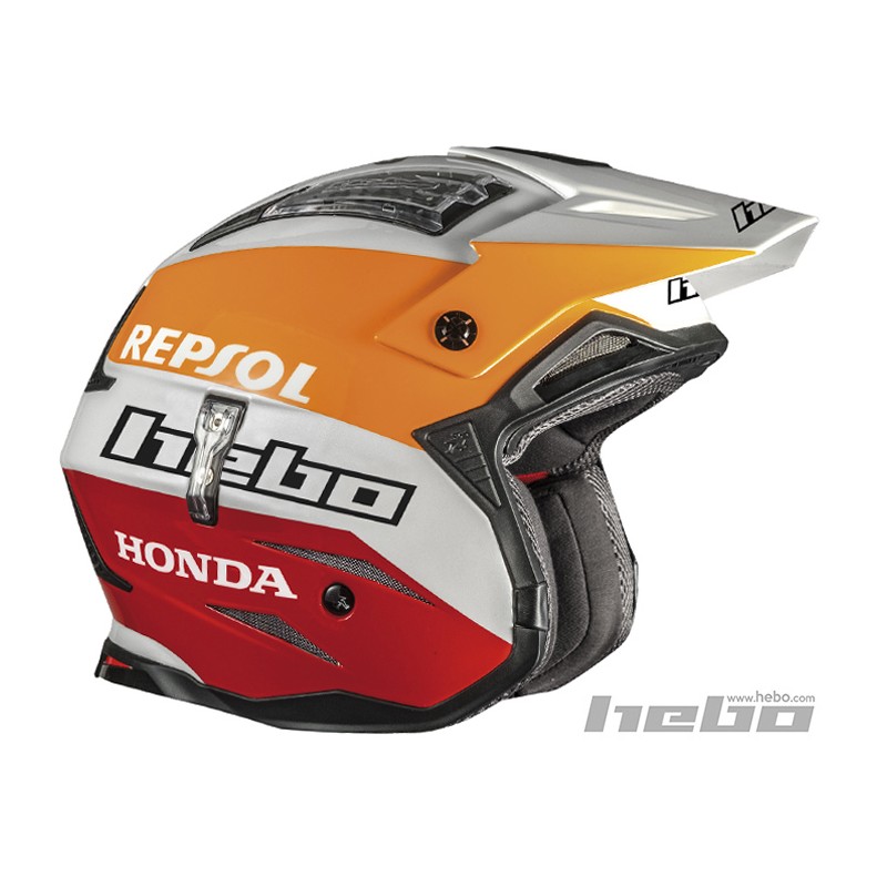 Trial Enduro Shop Hebo Zone 4 Repsol Fiberglas Helm