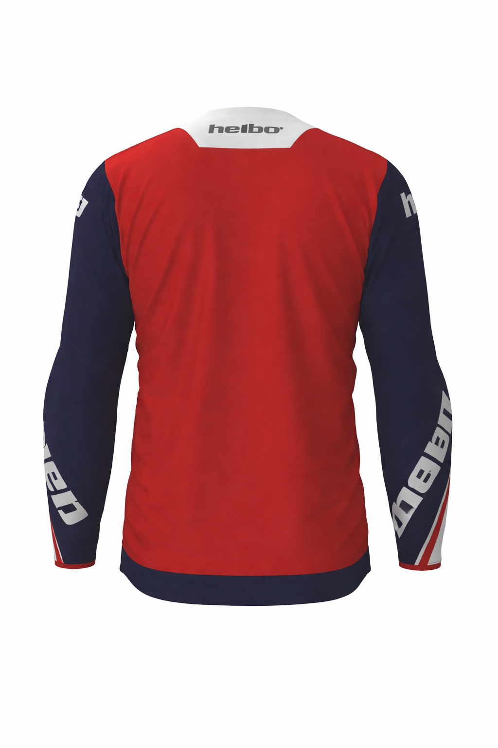 Hebo Motocross Jersey rot blau weiß Rückseite