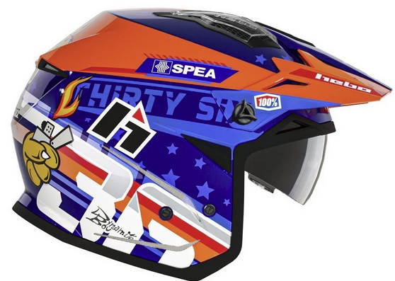 Hebo Zone 5 Toni Bou Helm blau matt Hebo Zone 5 Toni Bou Helm blau matt