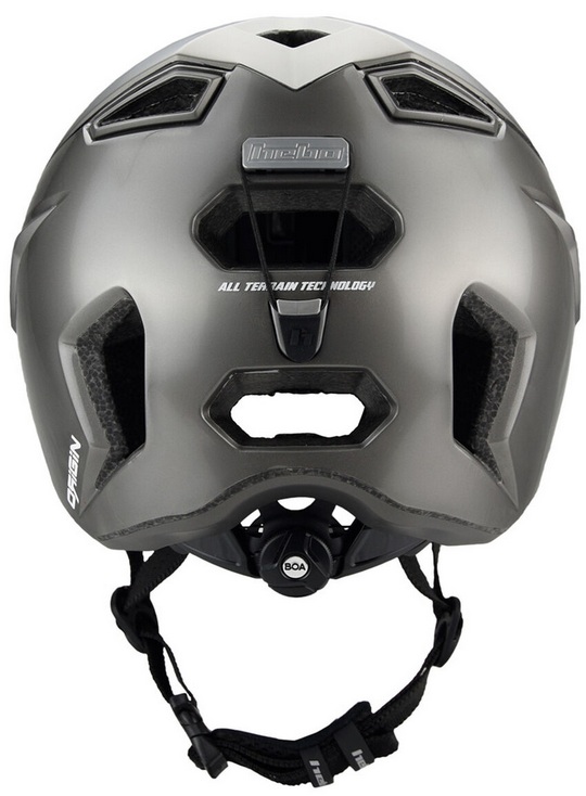 Trial Enduro Shop Hebo Origin Bike Helm Titanium hinten