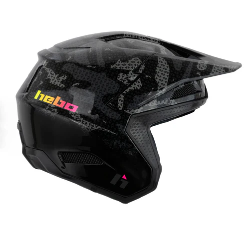 Zone Pro Fiberglas Helm Scharz