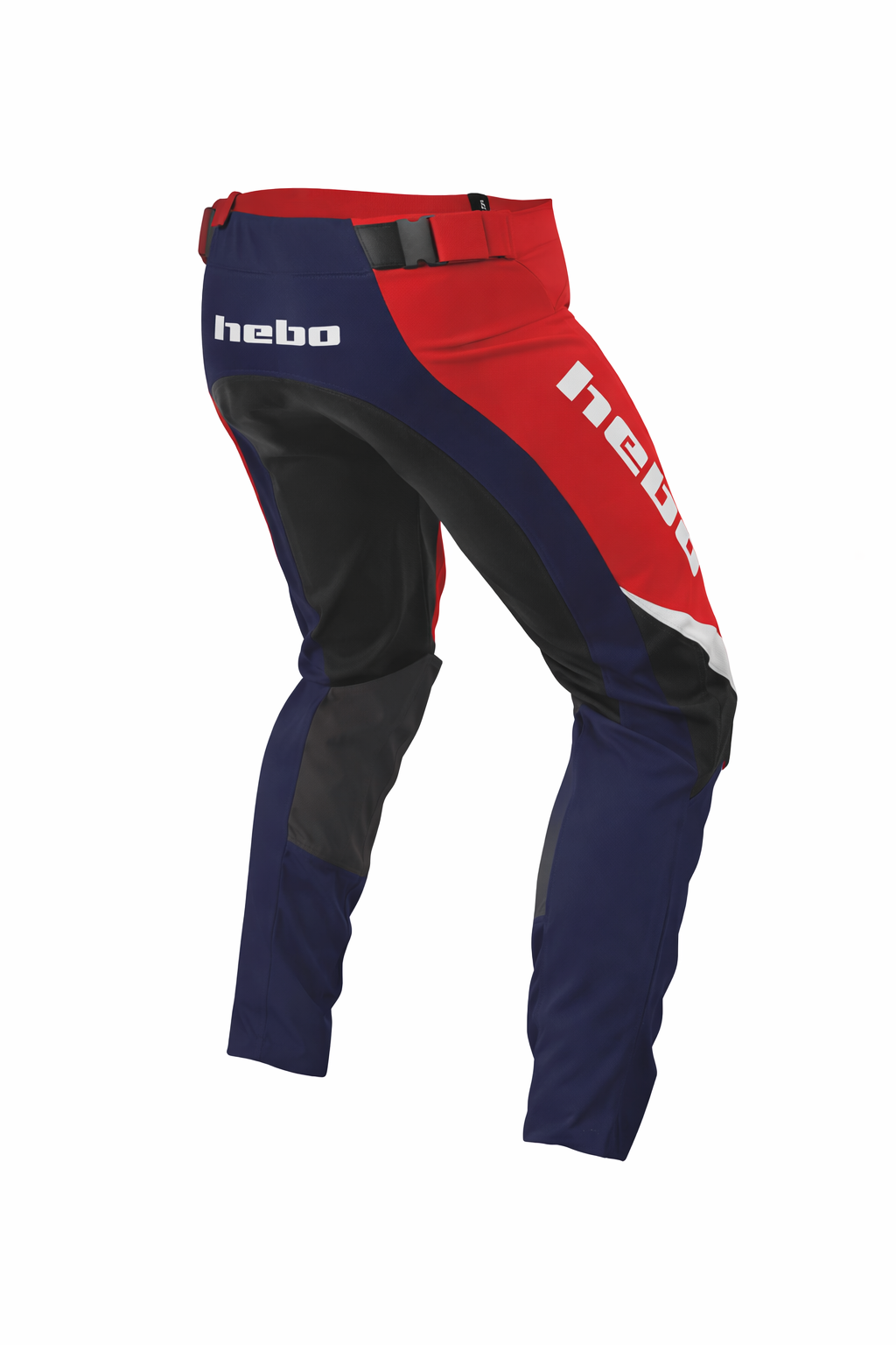 Hebo Motocross Hose rot schwarz blau Rückseite