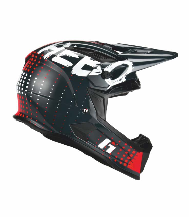 HC0625-seitlich Trial Enduro Shop Hebo Helm ABS schwarz HC0625G