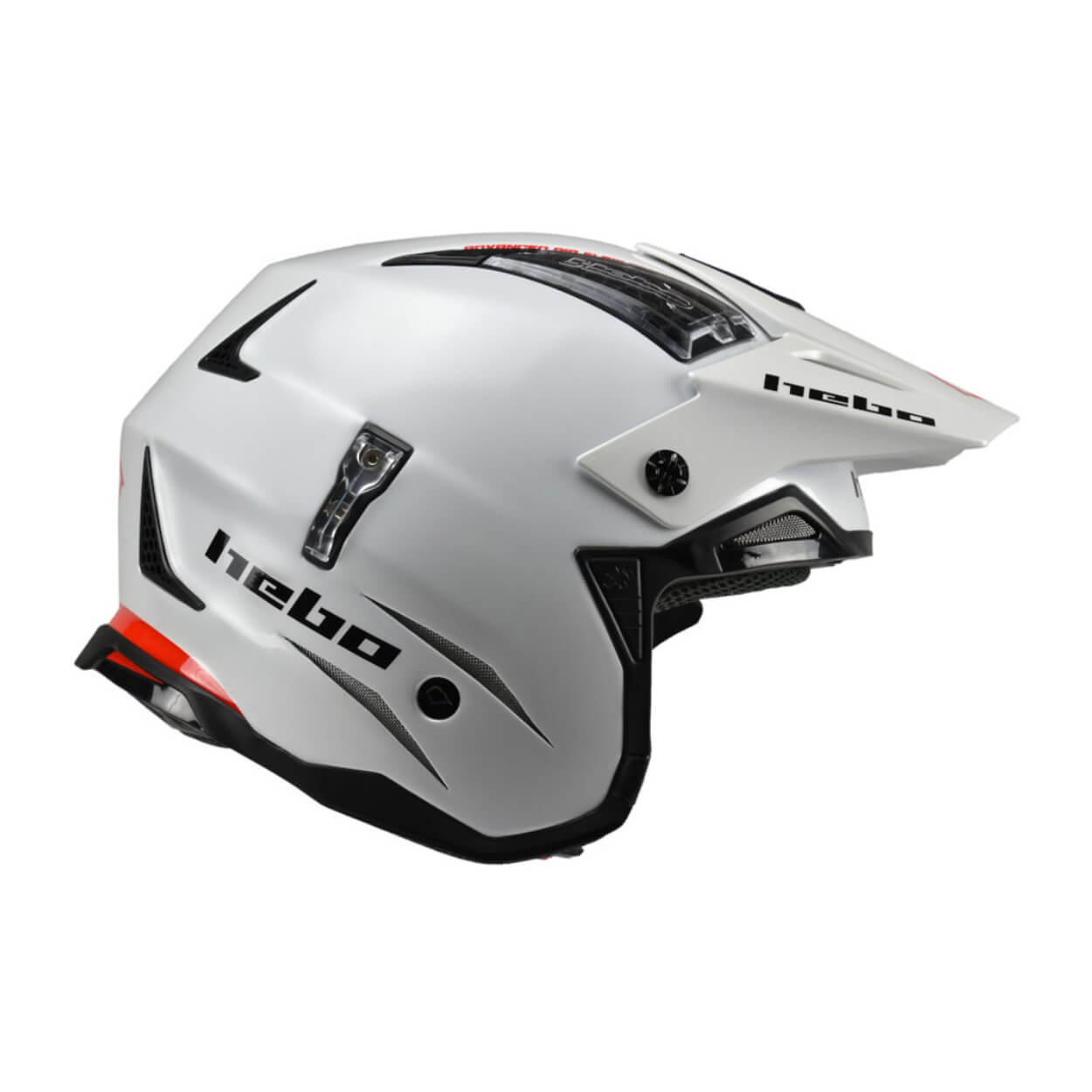 Trial Enduro Shop Hebo Zone 4 Fiberglas Helm weiß HC1030B
