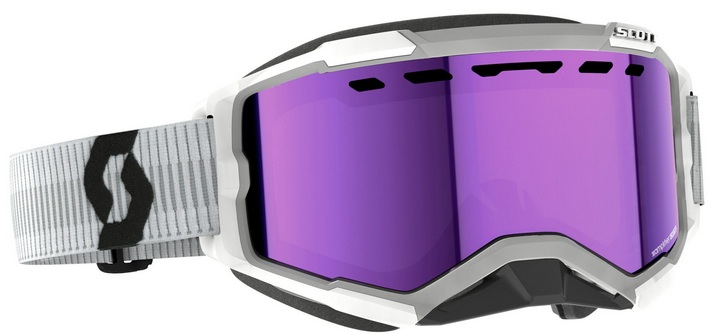 Trial Enduro Shop Scott Fury Chrome Brille weiß seitlich vorne