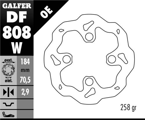 Bremsscheibe-DF808W-GAS-GAS-Vorne Trial Enduro Shop Bremsscheibe Vorne TRS alle Bj: ab 2016