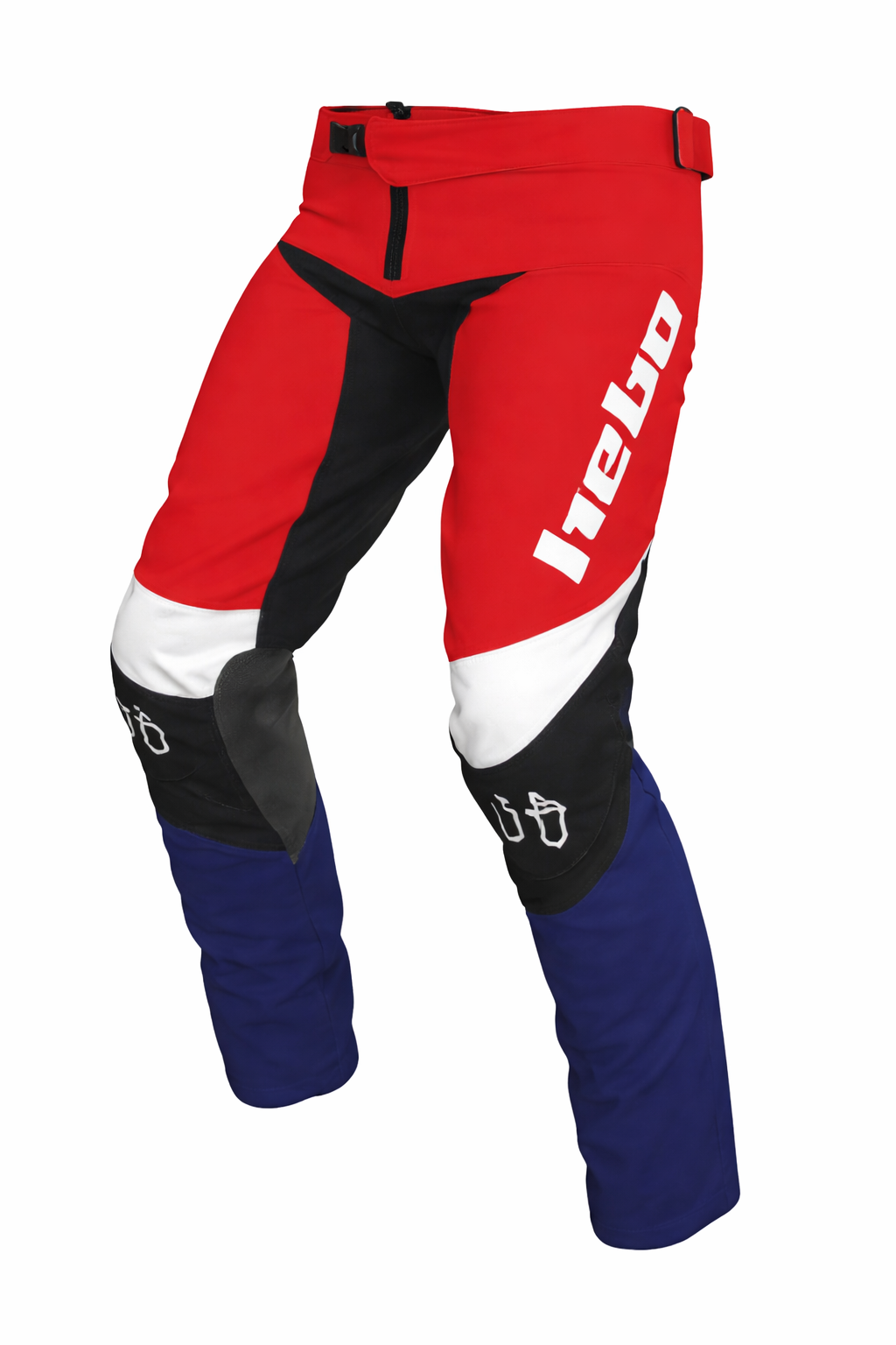 Hebo Motocross Hose rot schwarz blau Vorderseite