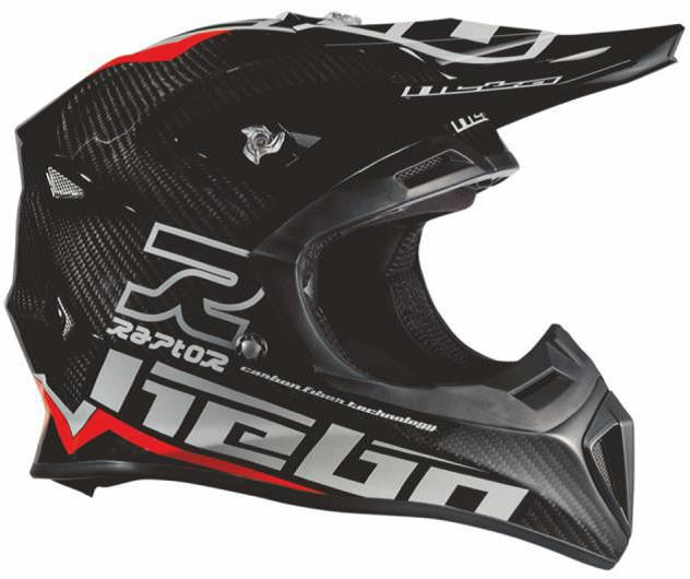 Trial-Enduro.shop Hebo Raptor Enduro / MX  Carbon Helm Rot Schwarz 