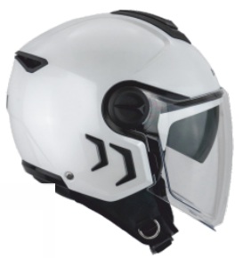 Trial Enduro Shop Hebo Demi Jet CTR Helm weiß seitlich