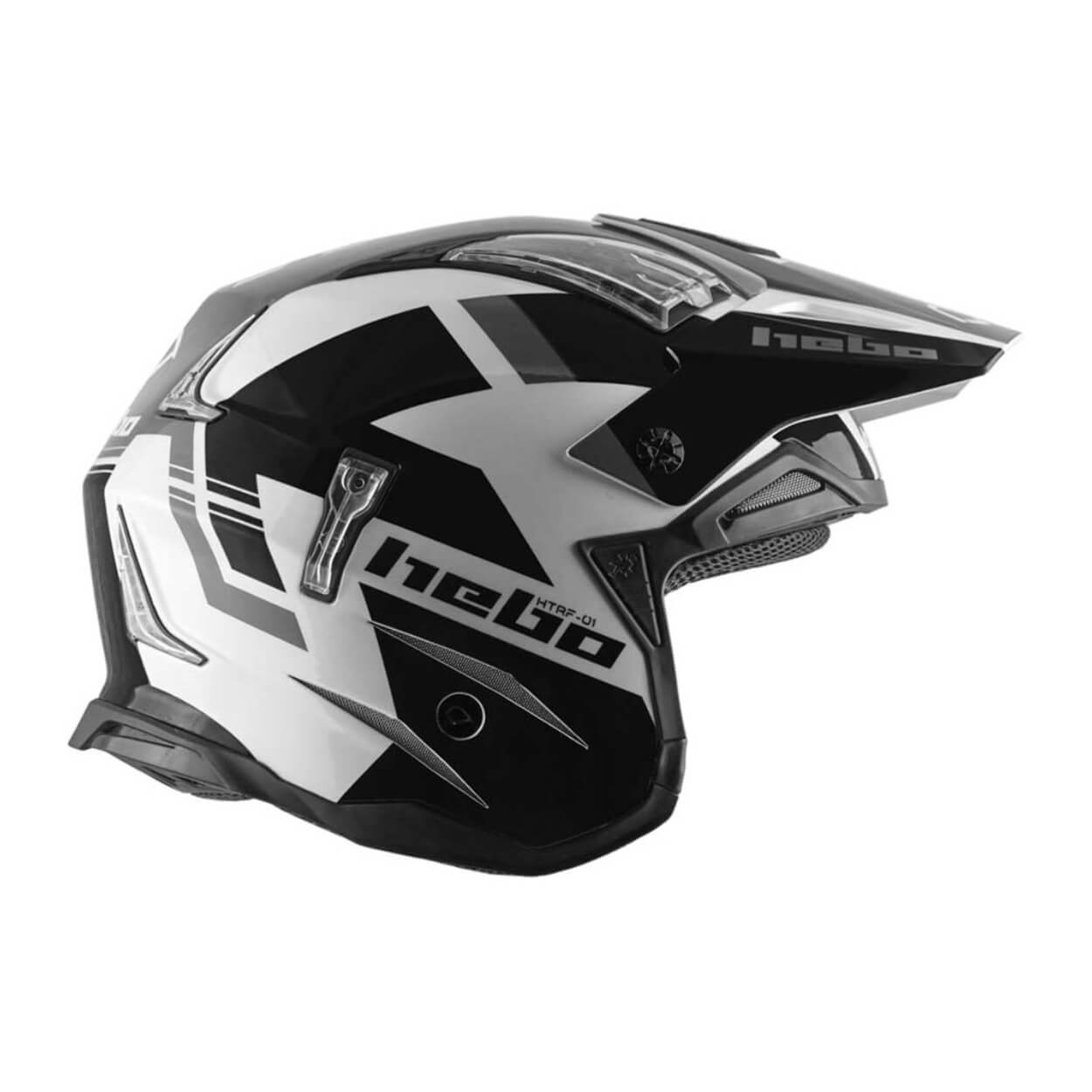 Trial Enduro Shop Hebo Zone 4 Fiberglas Helm schwarz HC1028N